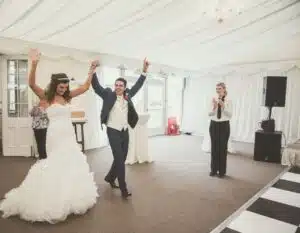 Marquee Wedding Bride and Groom Entrance