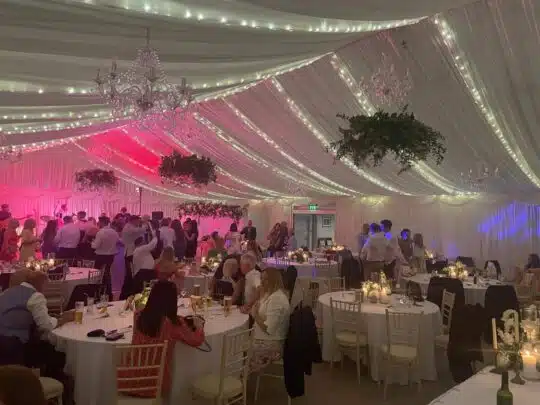 Marquee Wedding - Fairly Light Ceiling