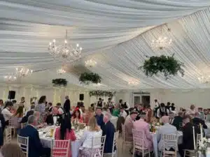 Wedding At Home Fairy Light Ceiling