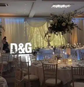 Wedding Light Up Letters Bride And Groom